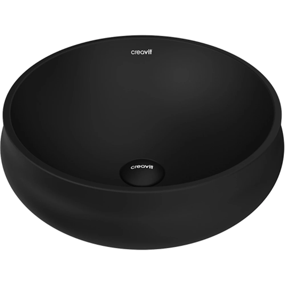 Creavit Gordo 40 Cm Mat Siyah Tezgah Üstü Lavabo