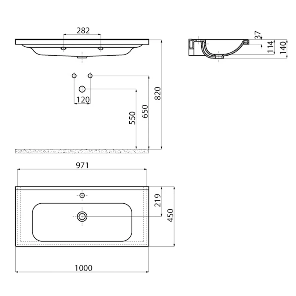 Creavit İdeal 100 Cm Etajerli Lavabo 3