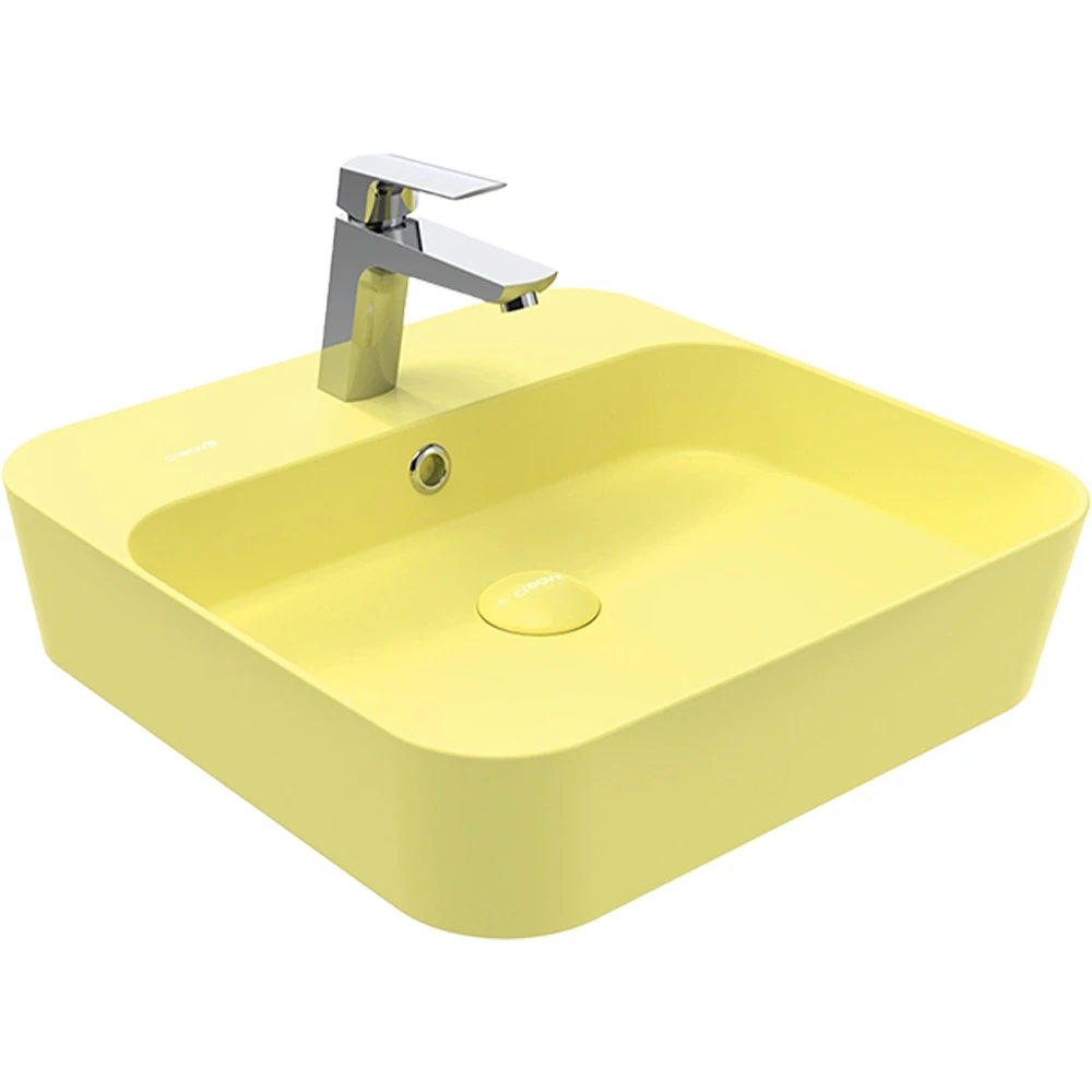 Creavit Loop 45 Cm Kare Limon Çiçeği Çanak Lavabo