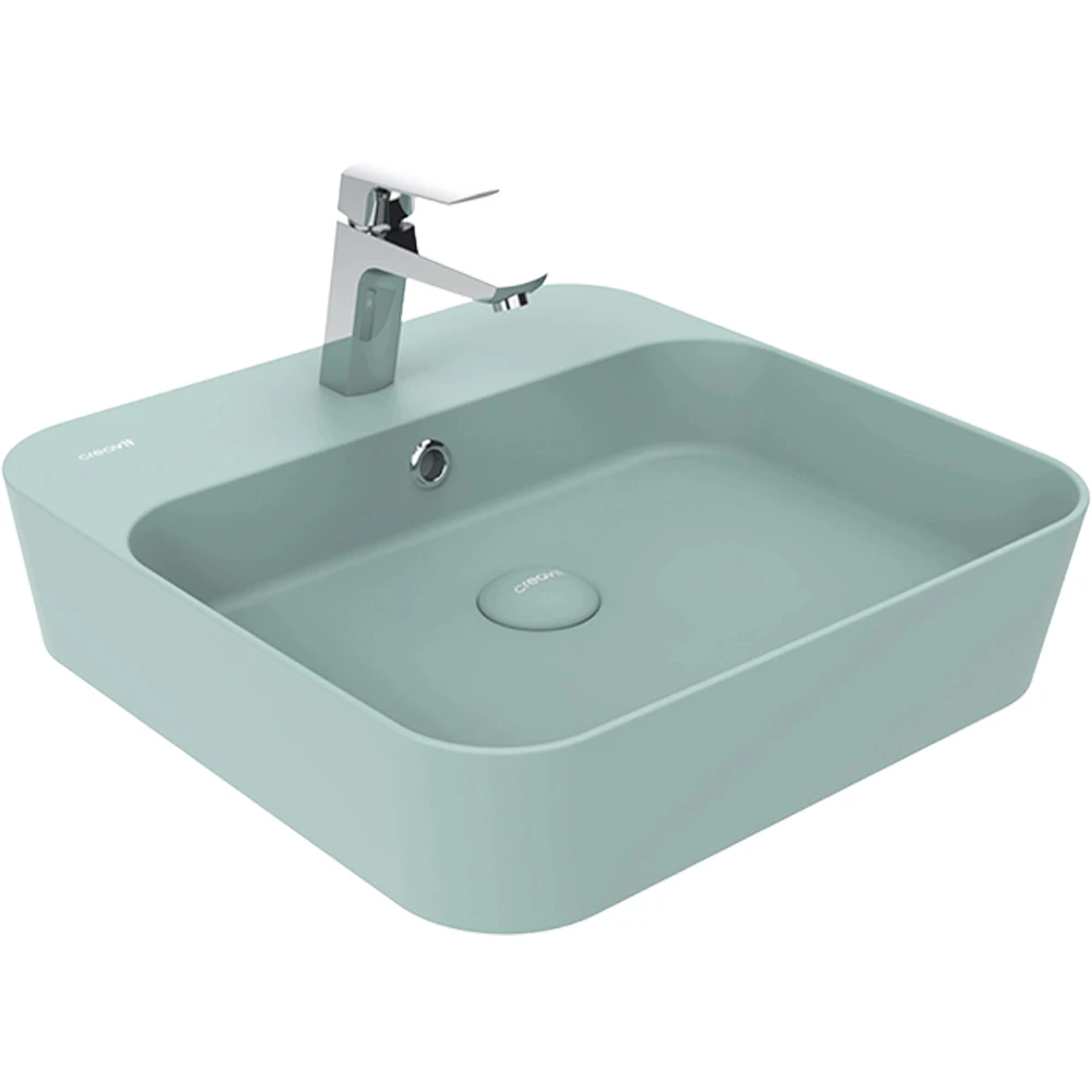 Creavit Loop 45 Cm Kare Nil Yeşili Çanak Lavabo