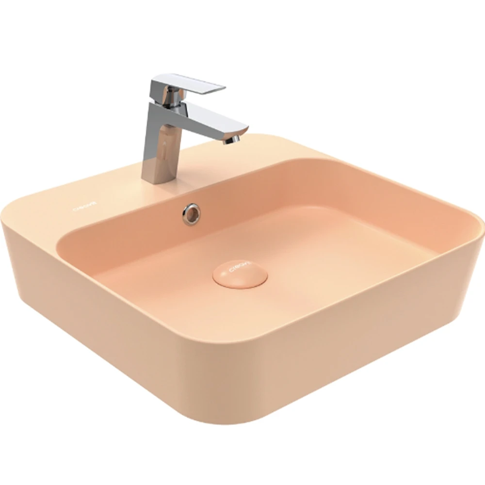 Creavit Loop 45 Cm Kare Şeftali Tüyü Çanak Lavabo