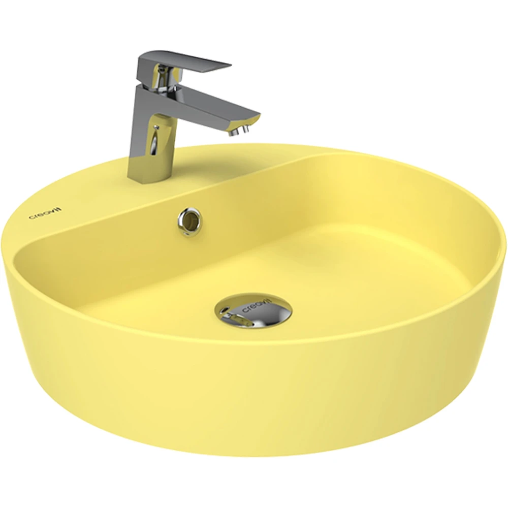 Creavit Loop 45 Cm Yuvarlak Limon Çiçeği Çanak Lavabo - LP146