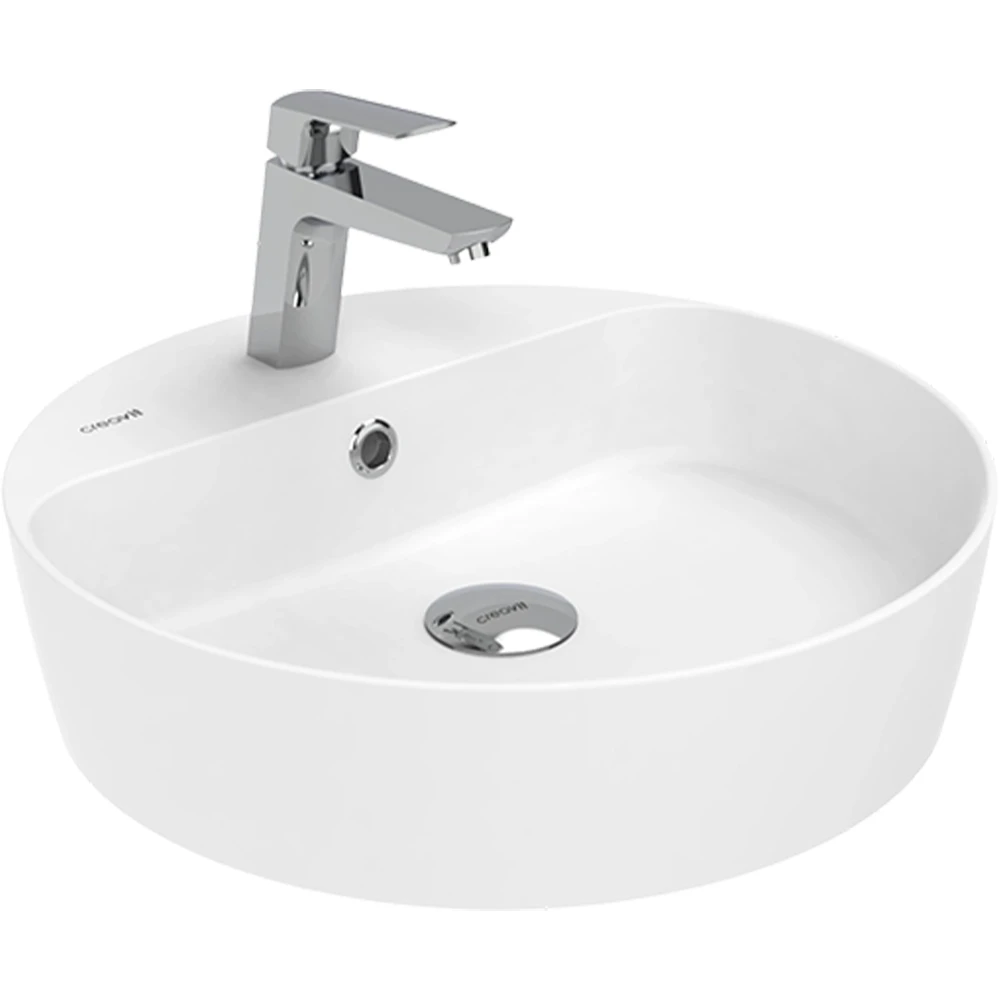 Creavit Loop 45 Cm Yuvarlak Mat Beyaz Çanak Lavabo - LP146