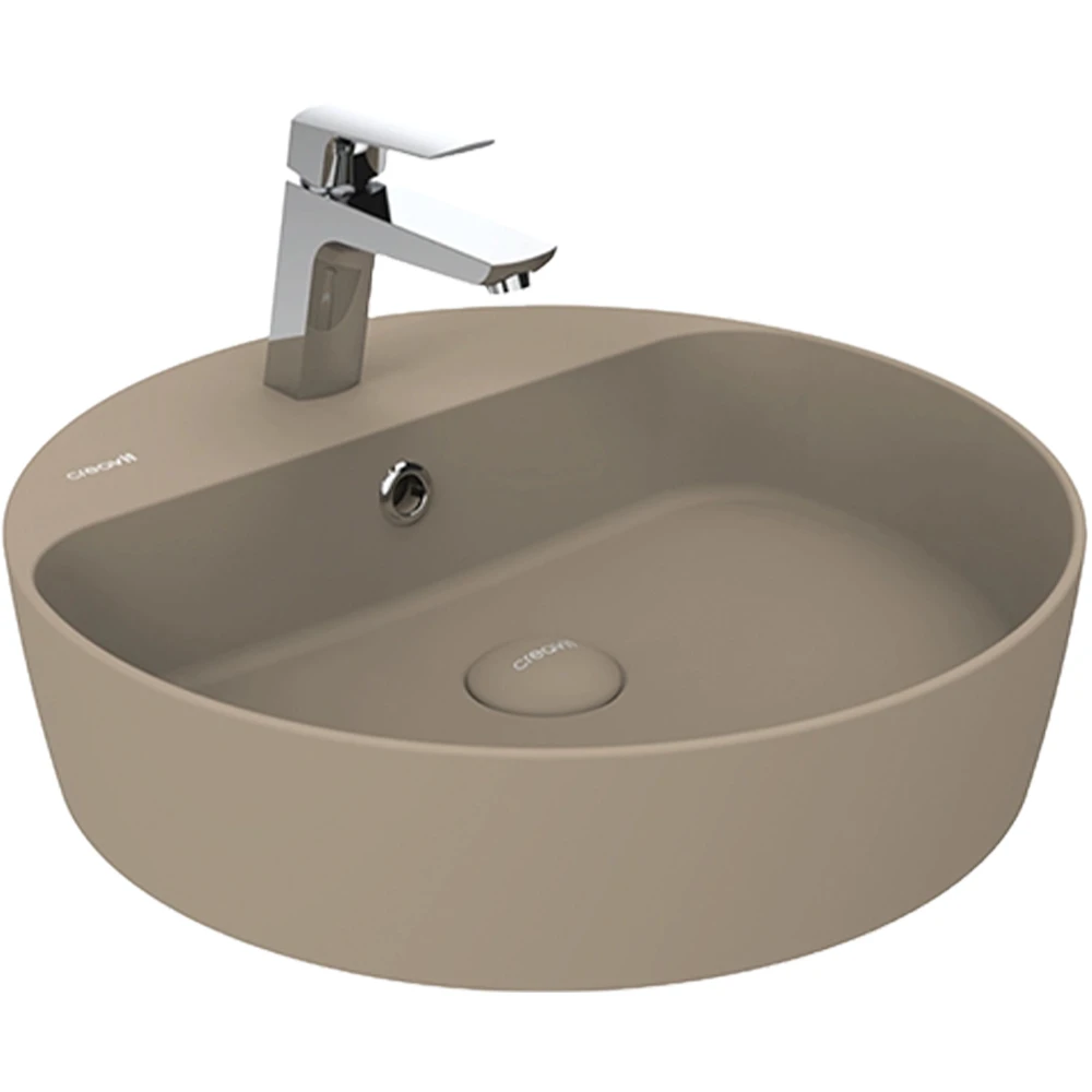 Creavit Loop 45 Cm Yuvarlak Mat Cappuccino Çanak Lavabo - LP146