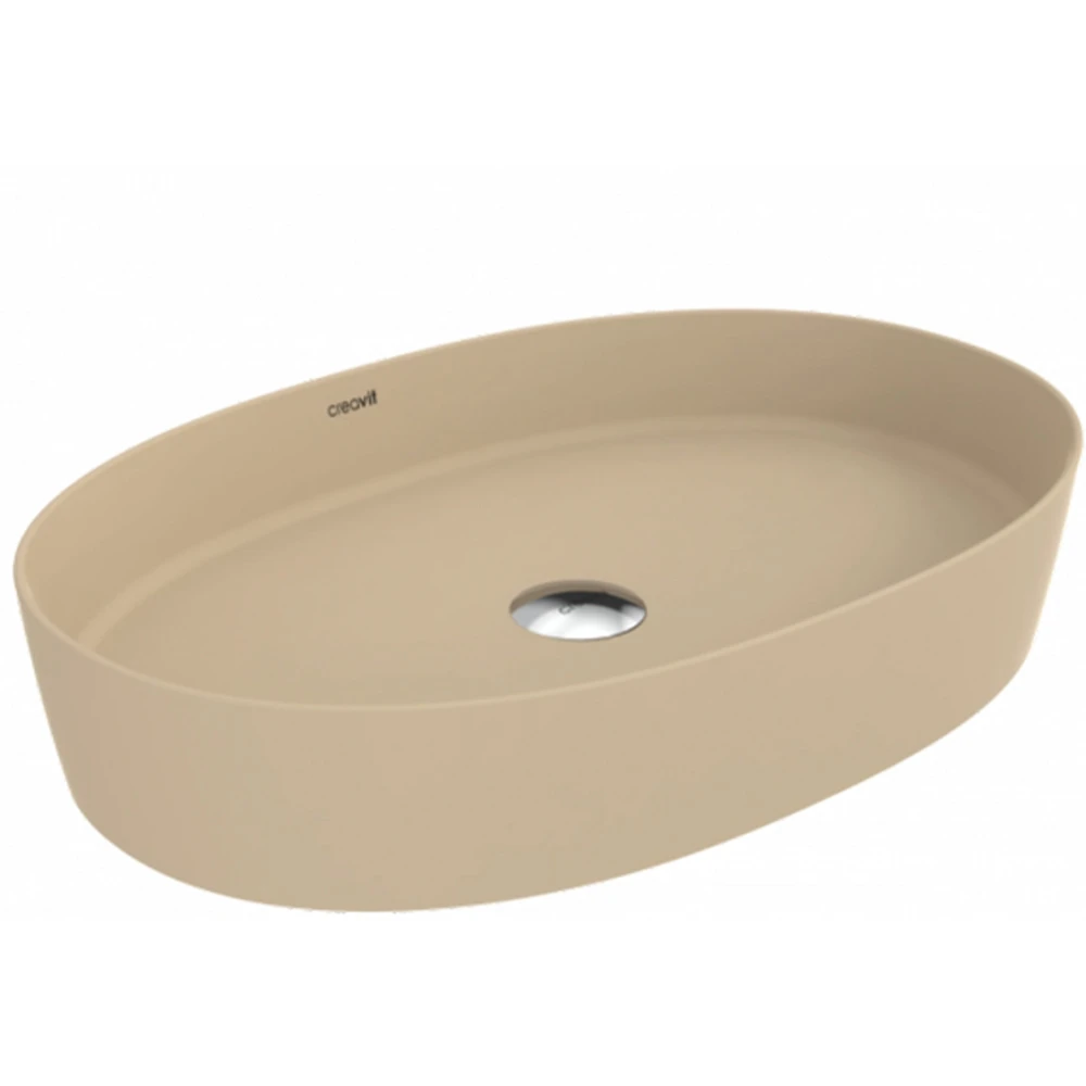 Creavit Loop 60x40 Cm Oval Mat Cappuccino Çanak Lavabo - LP160