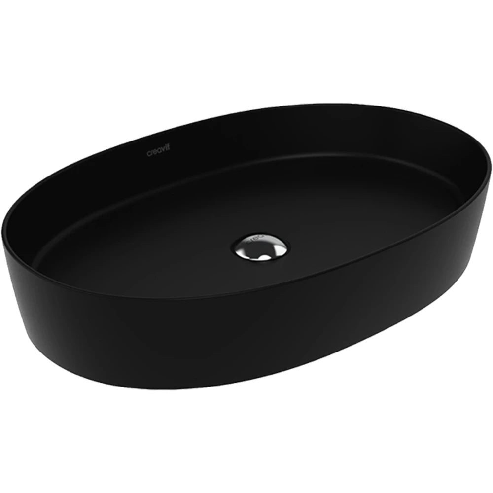 Creavit Loop 60x40 Cm Oval Mat Siyah Çanak Lavabo - LP160