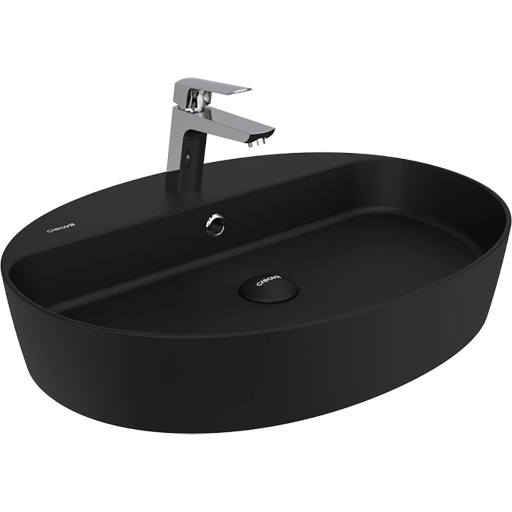 Creavit Loop 60x40 Cm Oval Mat Siyah Çanak Lavabo - LP161