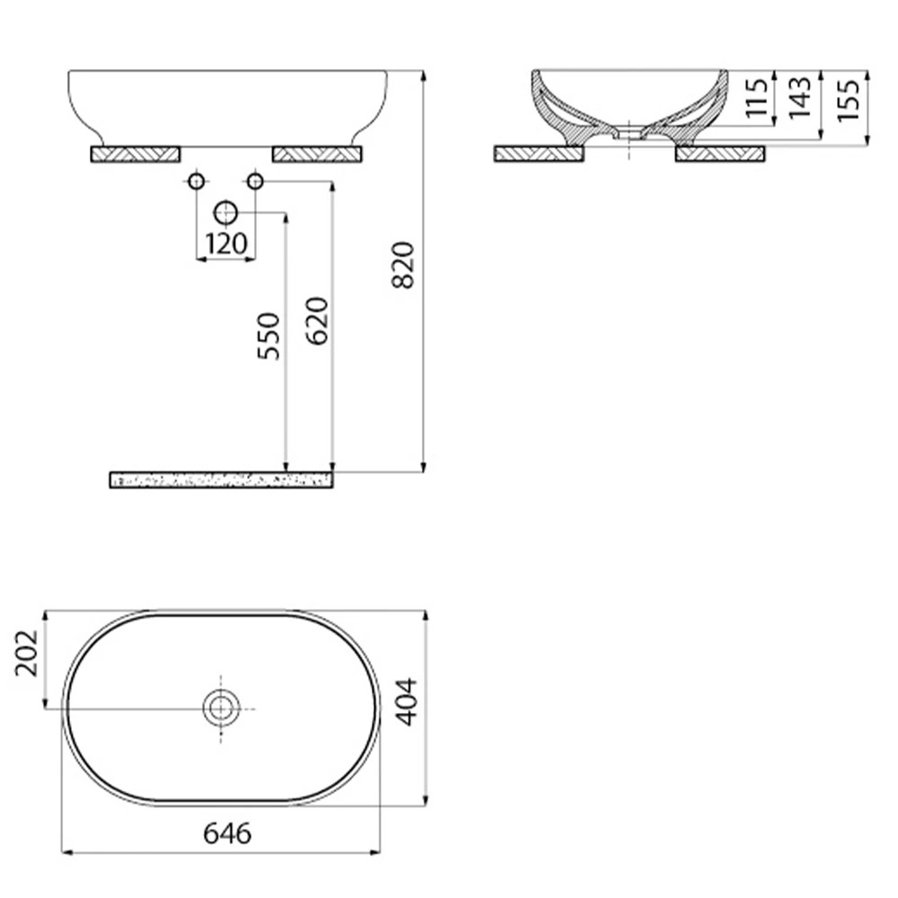 Creavit Mina 65 Cm Çanak Lavabo 3