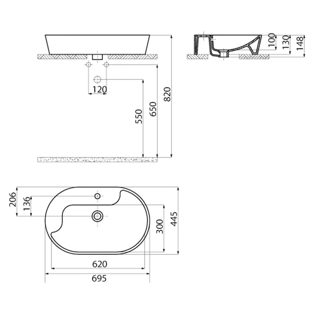 Creavit Topic 70 Cm Çanak Lavabo 2