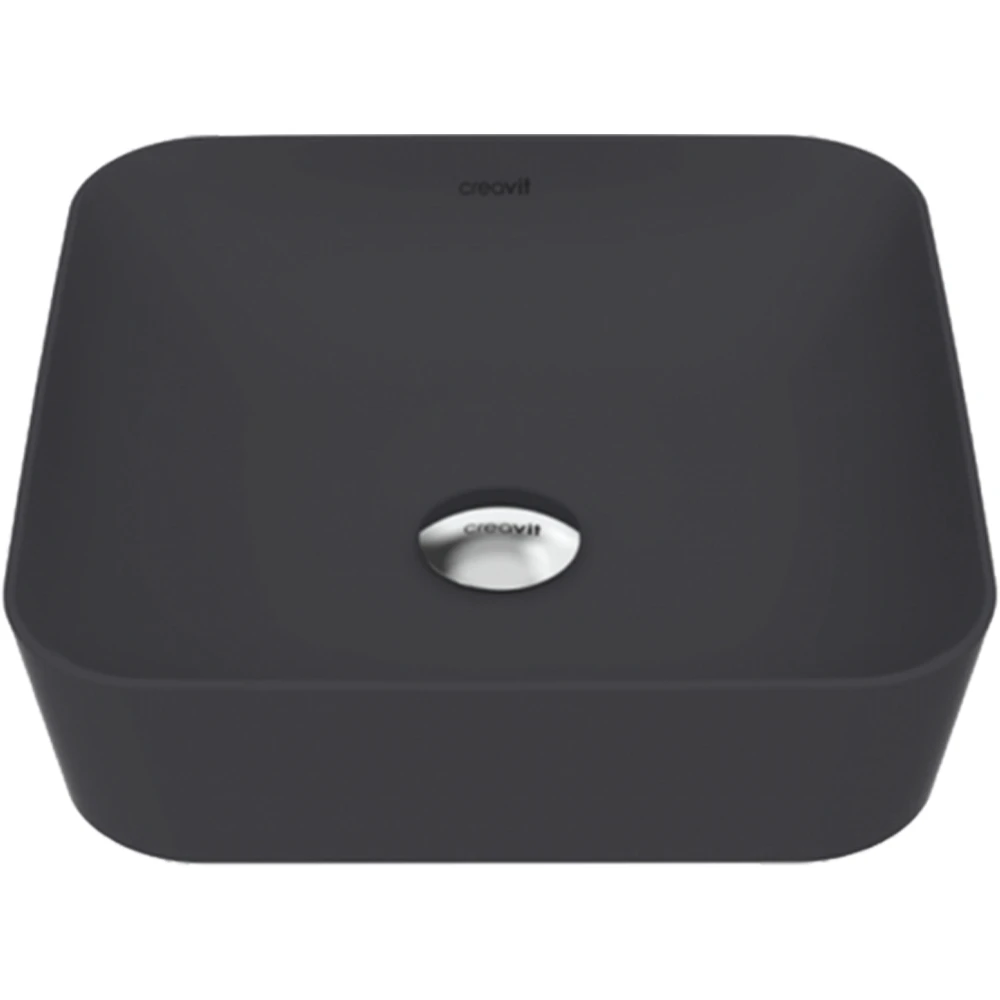 Creavit Ultra 40 Cm Kare Mat Antrasit Çanak Lavabo