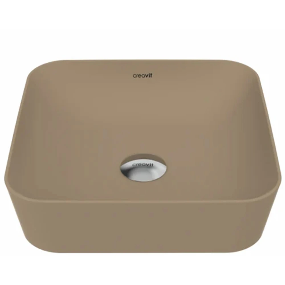 Creavit Ultra 40 Cm Kare Mat Cappuccino Çanak Lavabo