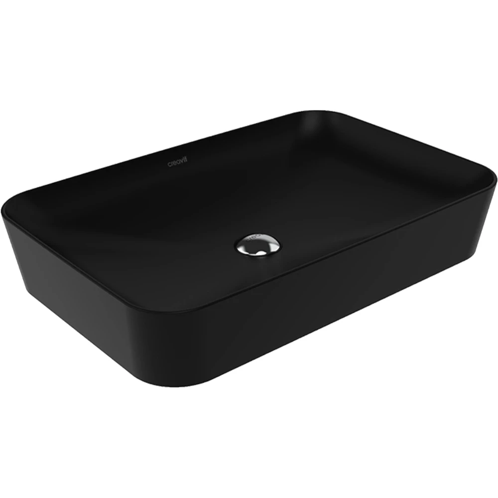 Creavit Ultra 60x40 Cm Dikdörtgen Mat Siyah Çanak Lavabo