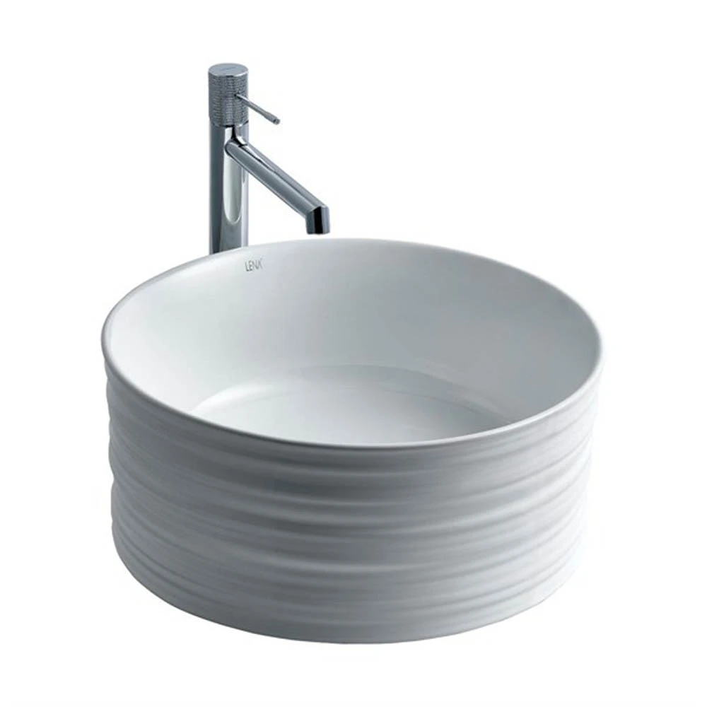 Lena E-2104 Beyaz Tezgah Üstü Lavabo