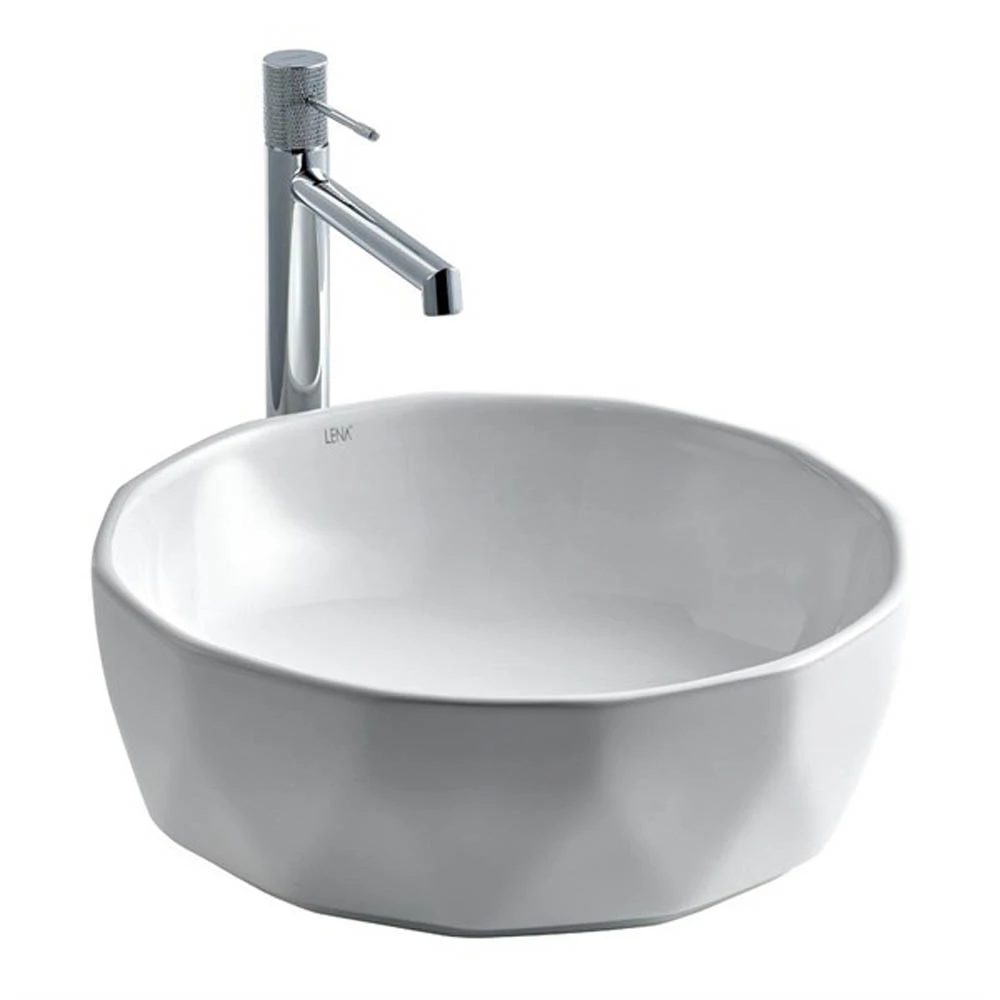 Lena E-2110 Beyaz Tezgah Üstü Lavabo