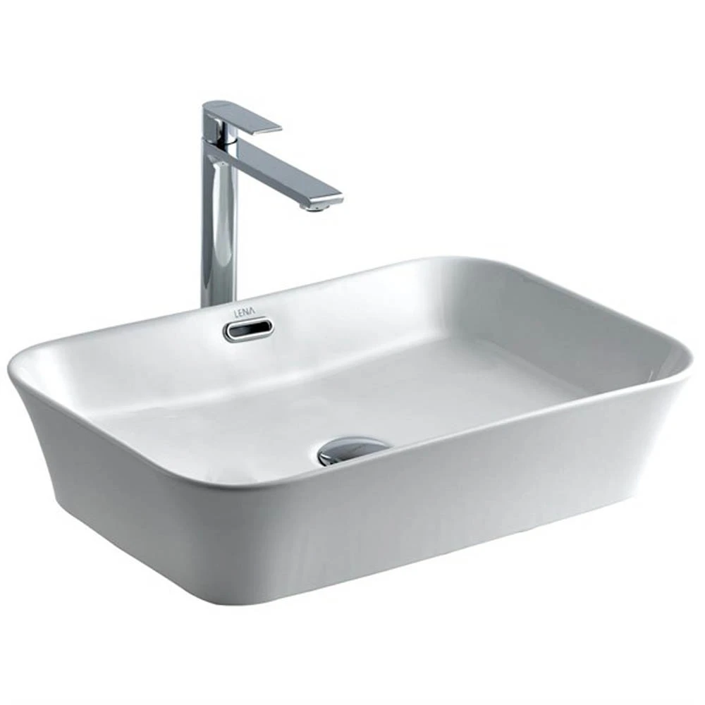 Lena E-4160 Beyaz Tezgah Üstü Lavabo