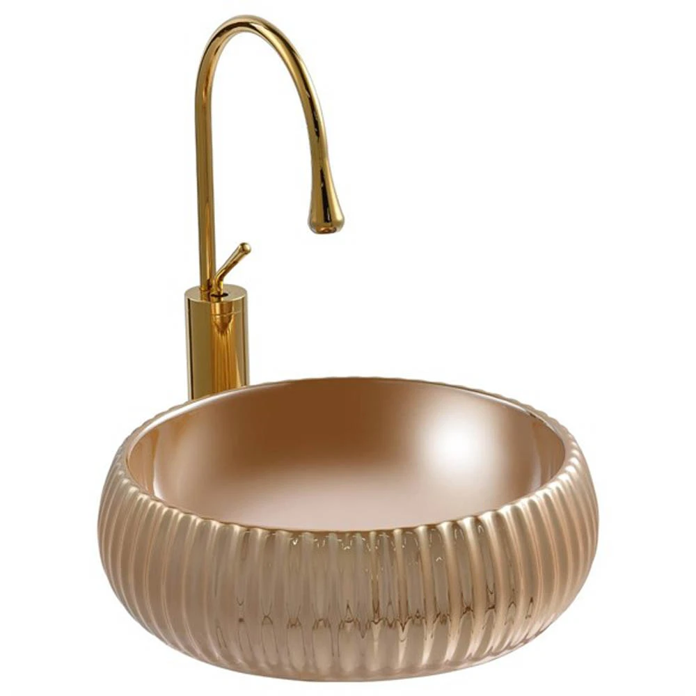 Lena E-4161A Altın Tezgah Üstü Lavabo