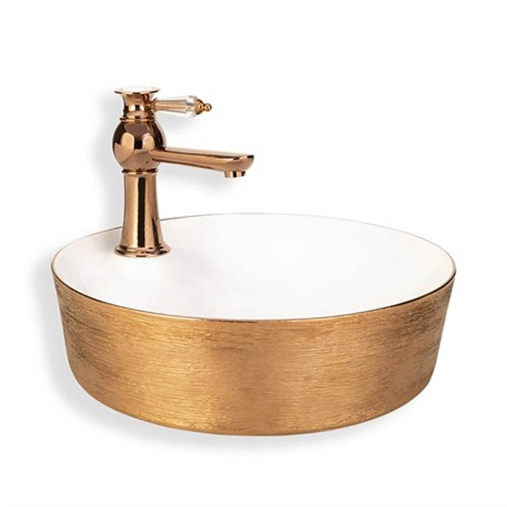 Lena E-5002R Rose Beyaz Tezgah Üstü Lavabo