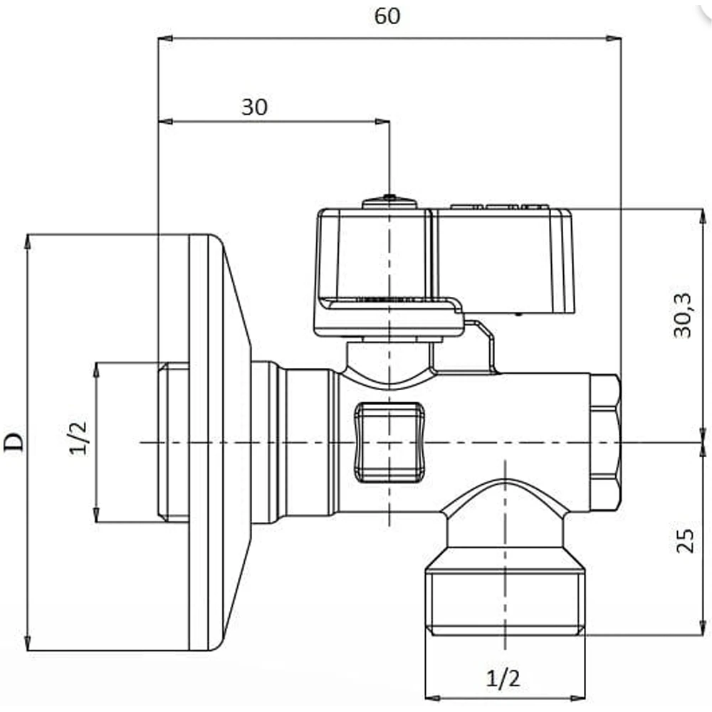 Eca 1/2-1/2 Filtreli Ara Musluk - 602111052 2