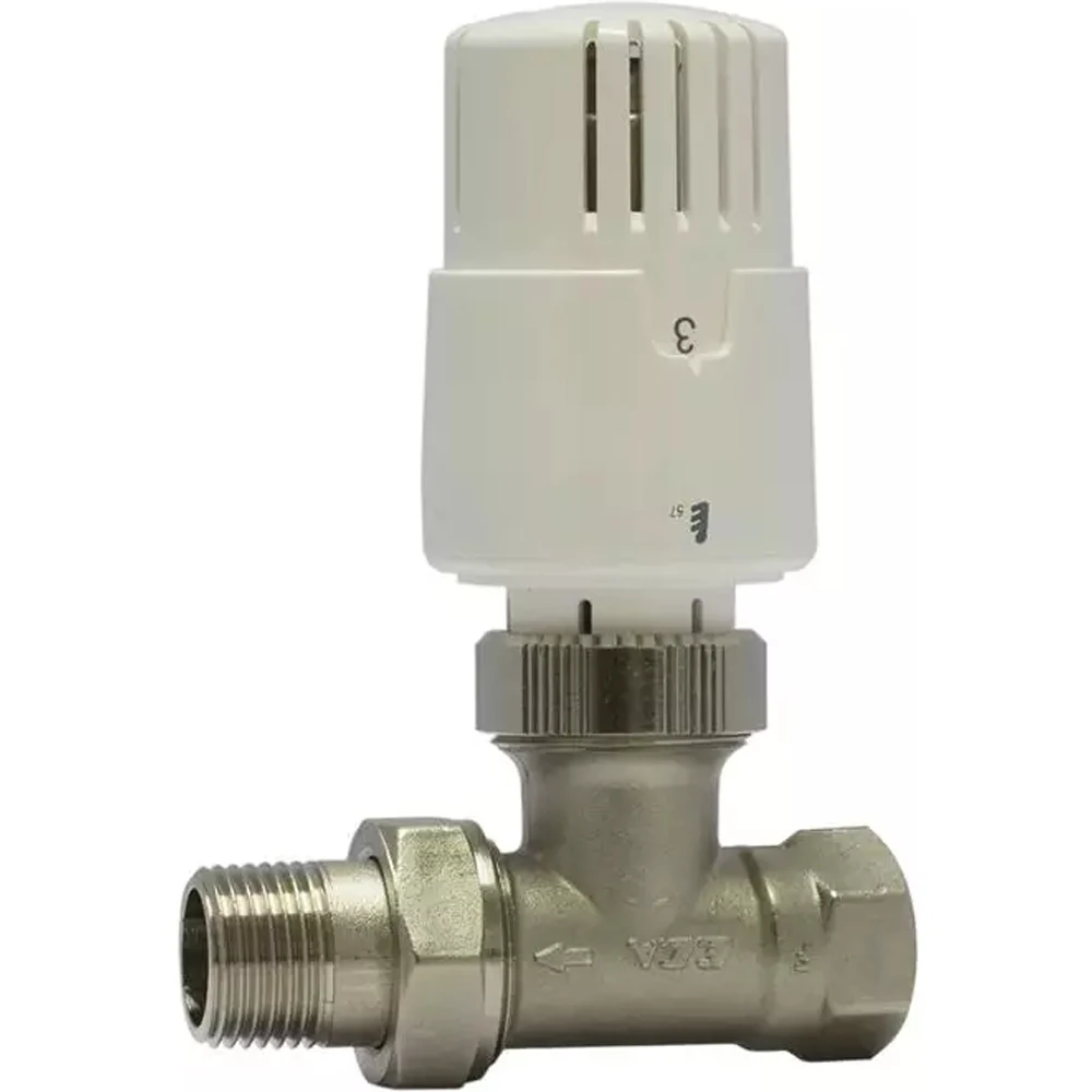Eca 1/2 Beyaz Termostatik Düz Radyatör Valfi - 602120756
