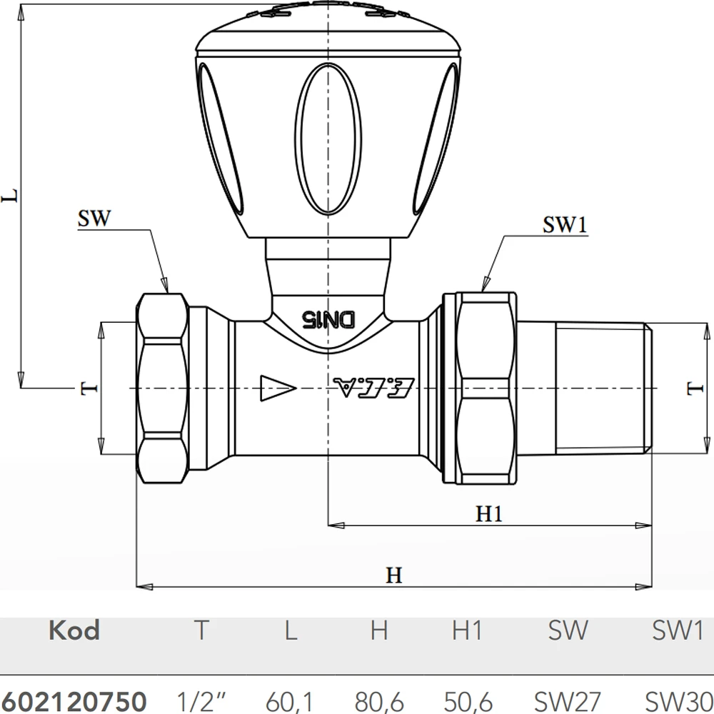 Eca 1/2 Düz Radyatör Valfi - 602120750 2
