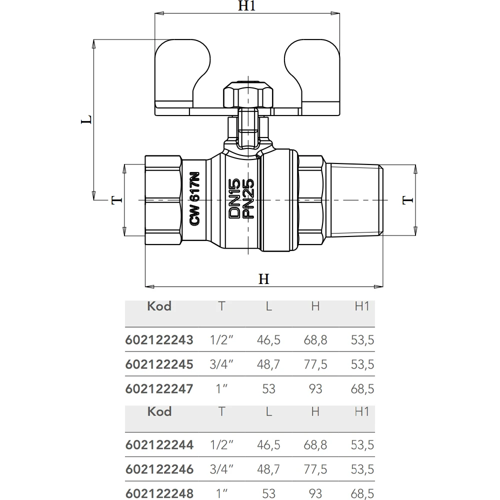 Eca 1/2 Mavi Volan Endüstriyel Küresel Valf - 602122244 2