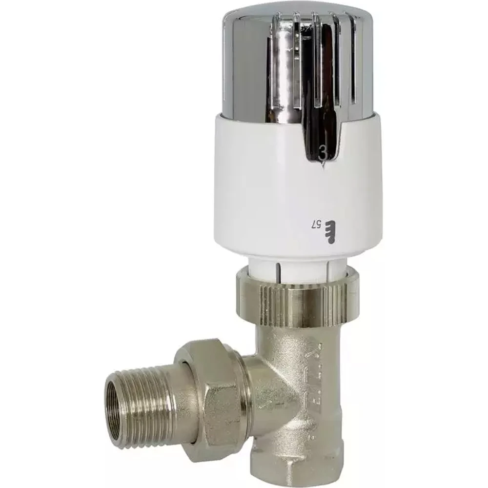 Eca 1/2 Krom-Beyaz Termostatik Köşe Radyatör Valfi - 802120180