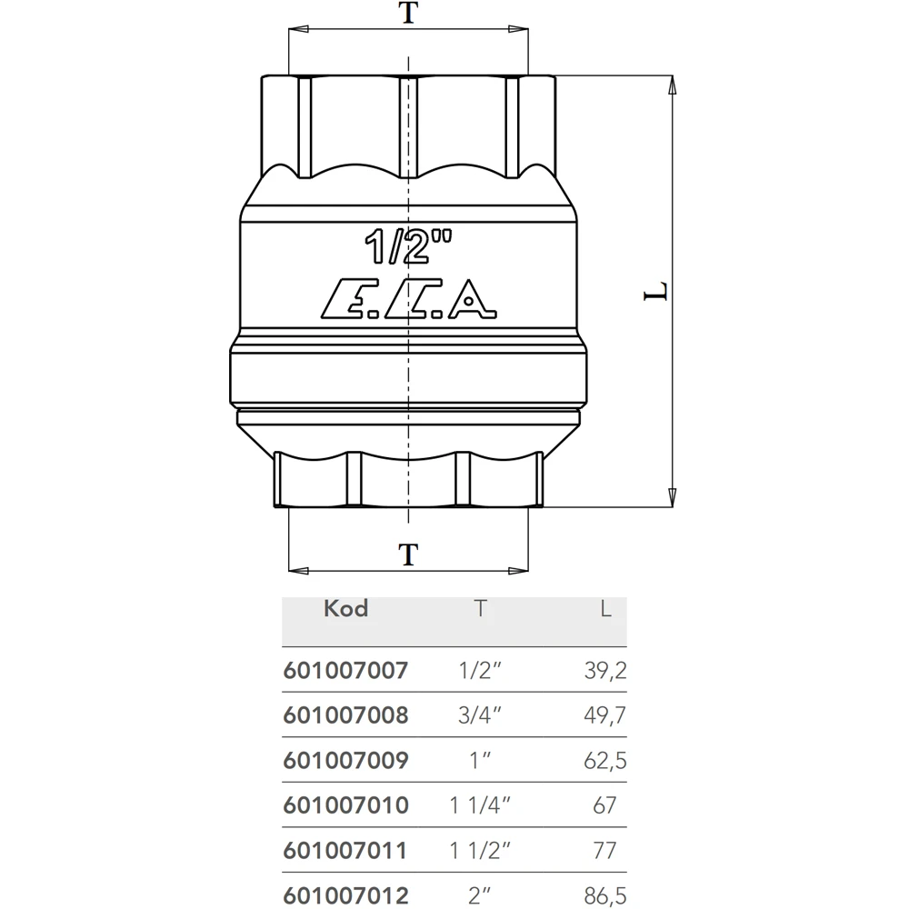 Eca 1 1/2 Yaylı Çekvalf - 601007011 2