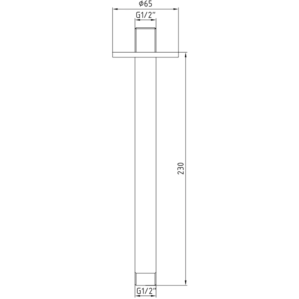 Eca 230 Mm Yuvarlak Tavandan Mat Antrasit Duş Başlığı Borusu - 102126654C5 2