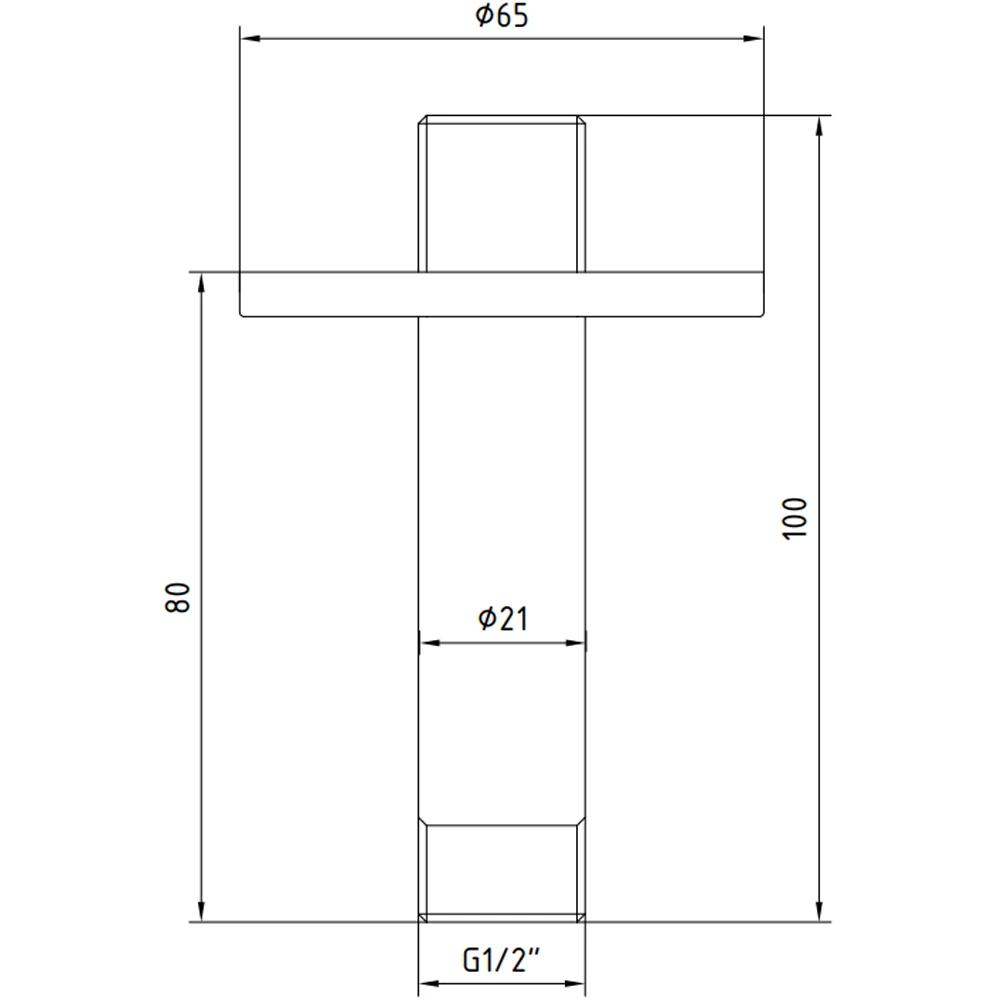 Eca 80 Mm Yuvarlak Tavandan Altın Duş Başlığı Borusu - 102126601A1 2