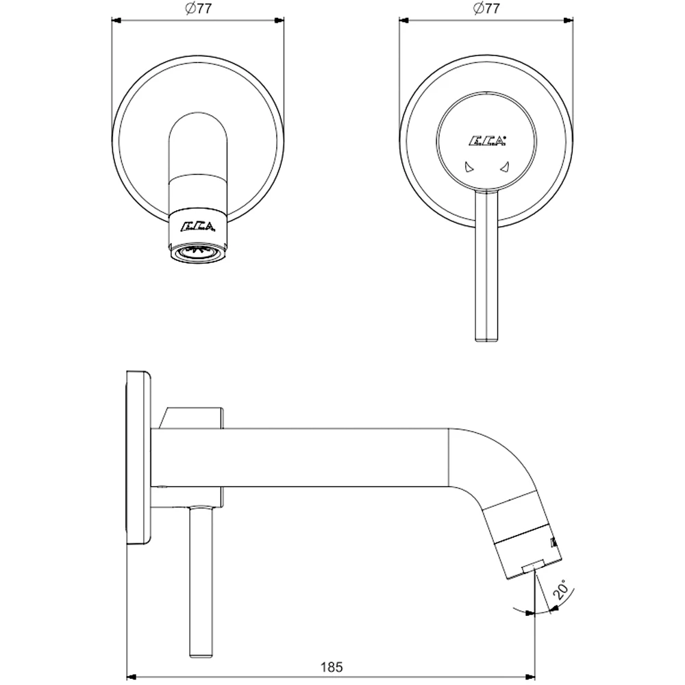 Eca Dalia Minimal Ankastre Lavabo Bataryası - 102167625-YY 2