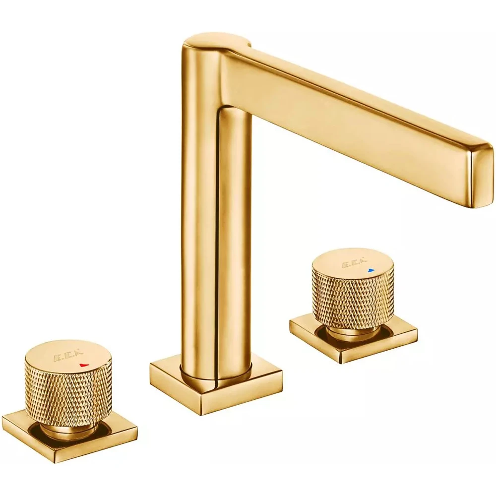Eca Life 3 Delikli Tezgah Üstü Altın Ankastre Lavabo Bataryası - 102105778A1