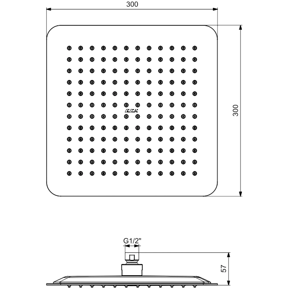 Eca Life 30 Cm Mat Siyah Duş Başlığı - 102145777C1 2
