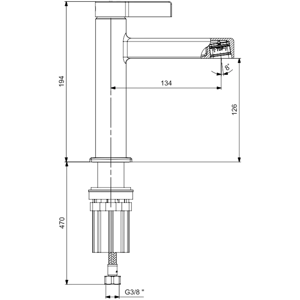 Eca Life Ecotechnology Mat Siyah Lavabo Bataryası - 102188784C1 2