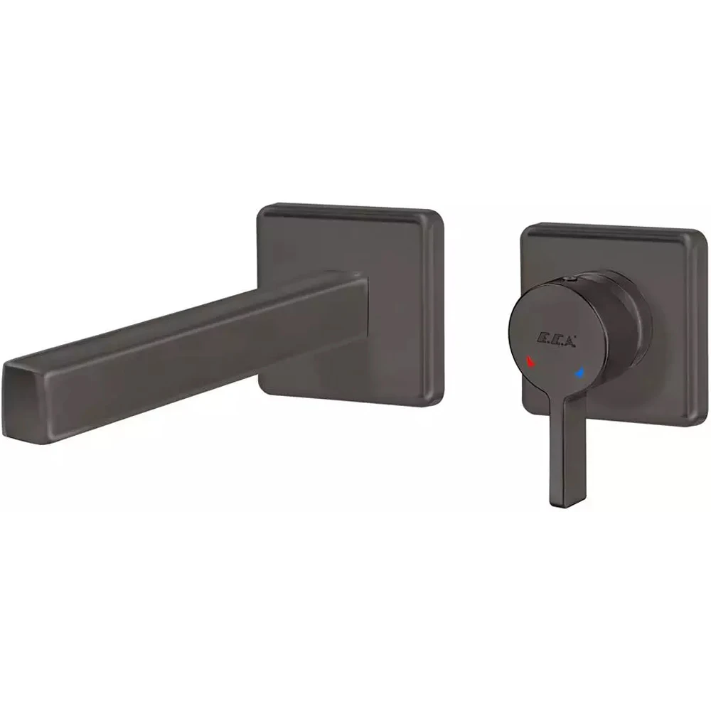 Eca Life Mat Antrasit Ankastre Lavabo Bataryası - 102167622C5-KK