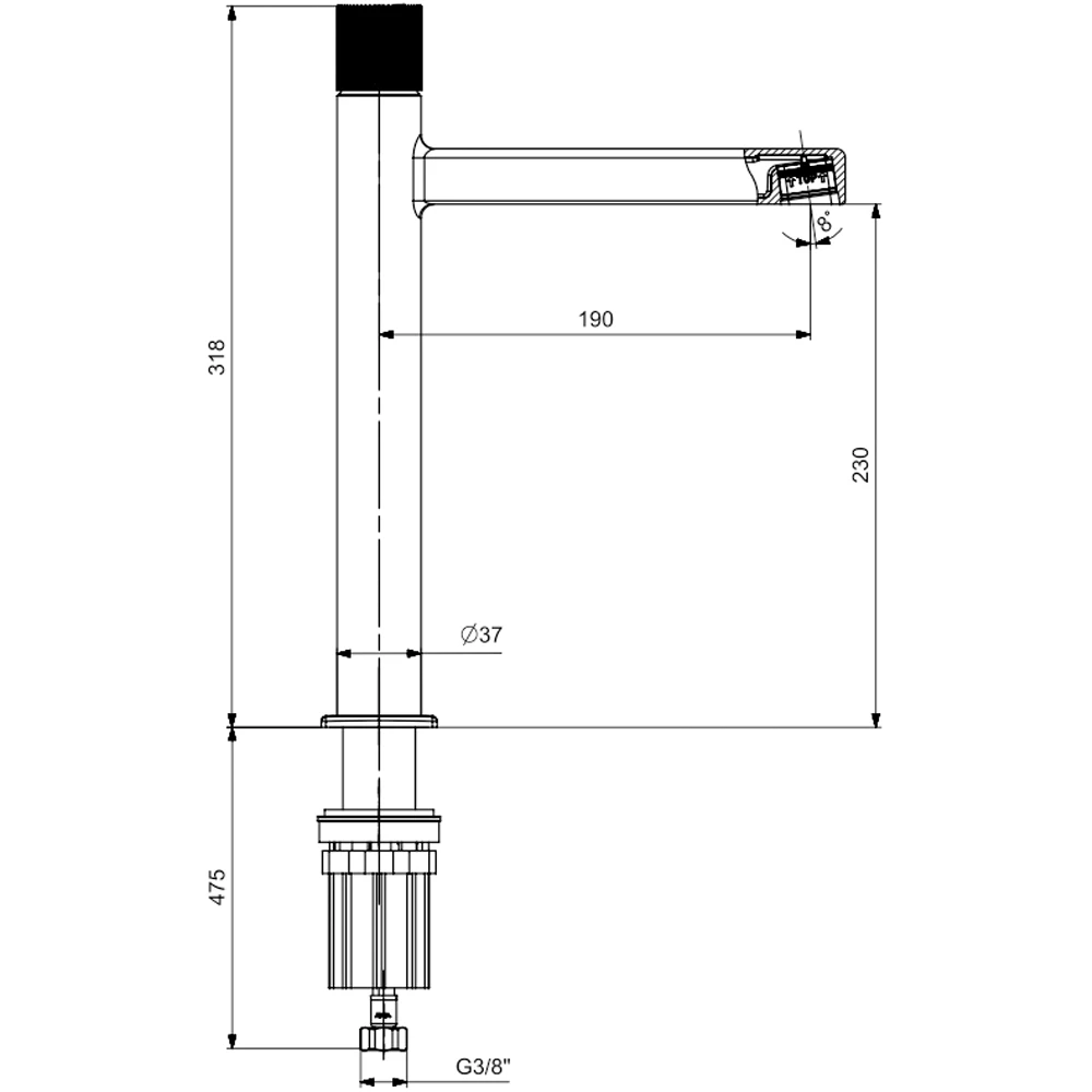 Eca Life Altın Yüksek Lavabo Bataryası - 102188782A1 2