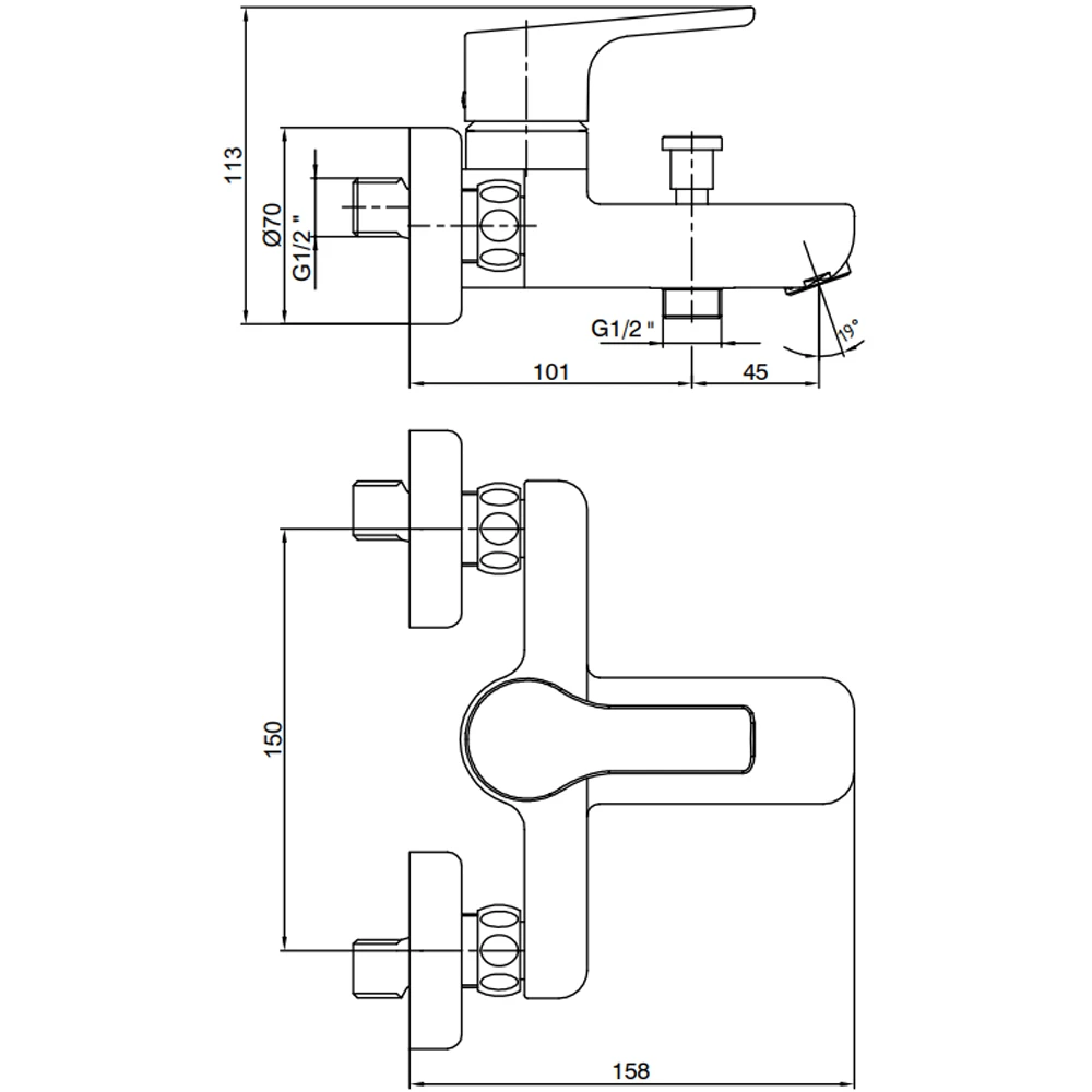 Eca Luna Altın Banyo Bataryası - 102102450A1 2