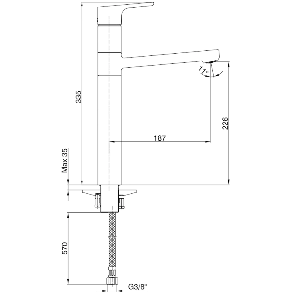 Eca Luna Altın Yüksek Lavabo Bataryası - 102108949A1 2