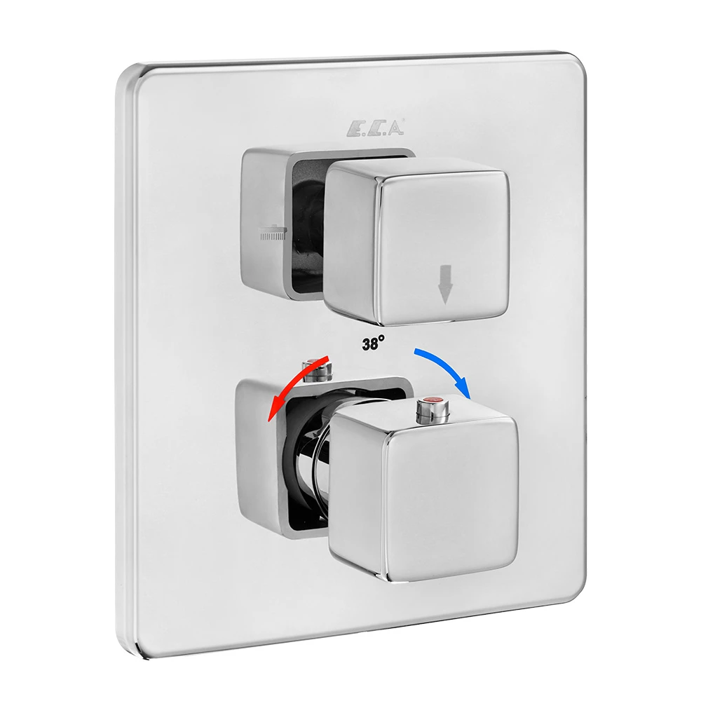Eca Termostatik Ankastre Banyo/Duş Bataryası Sıva Üstü Grubu 102167216-KDE