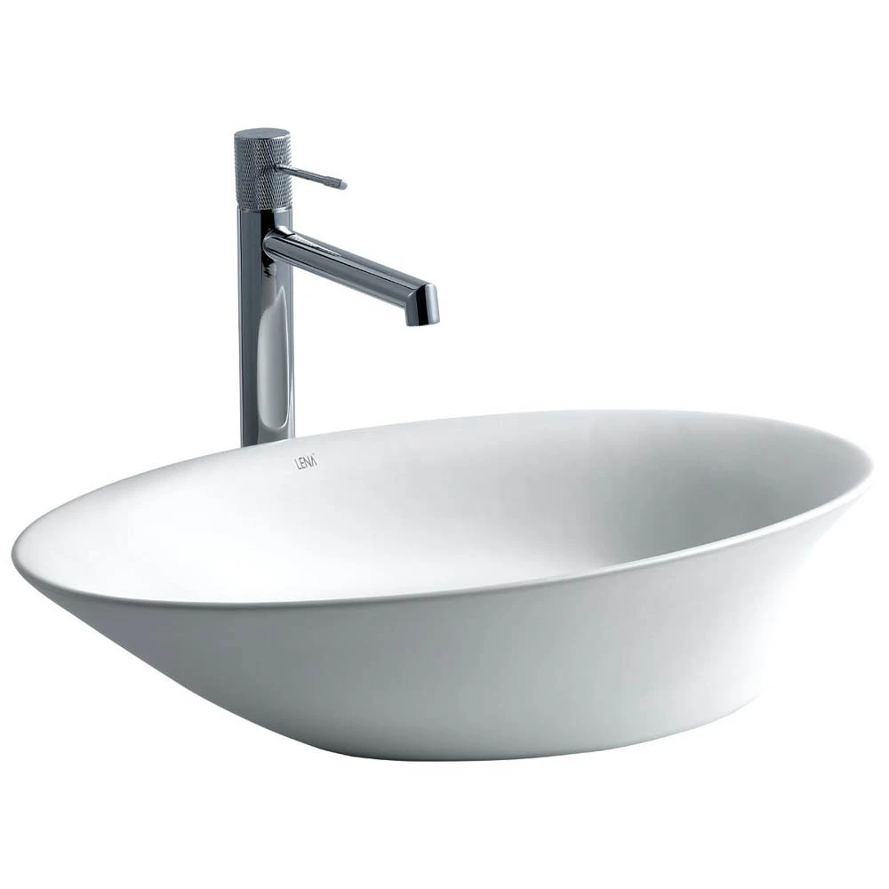 Lena EH-4610MB Mat Beyaz Tezgah Üstü Lavabo