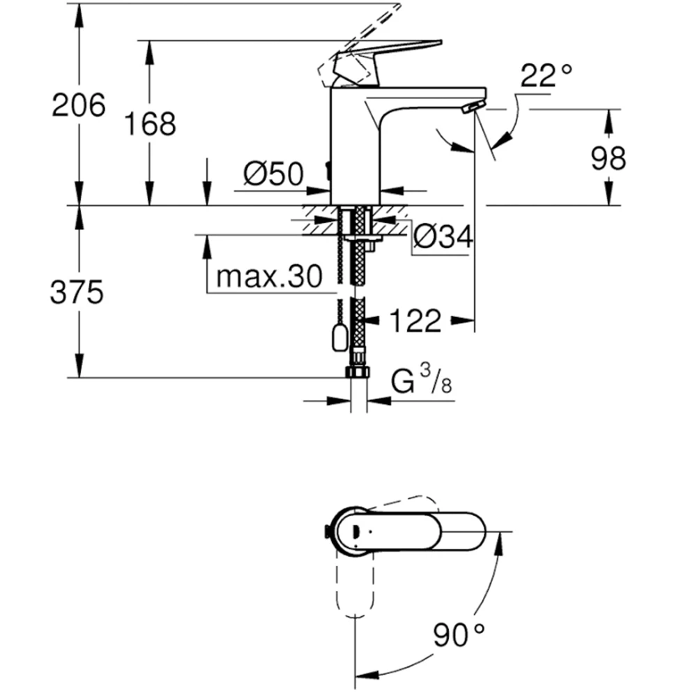 Eurosmart Cosmo Lavabo Bataryası - 2339700E 2