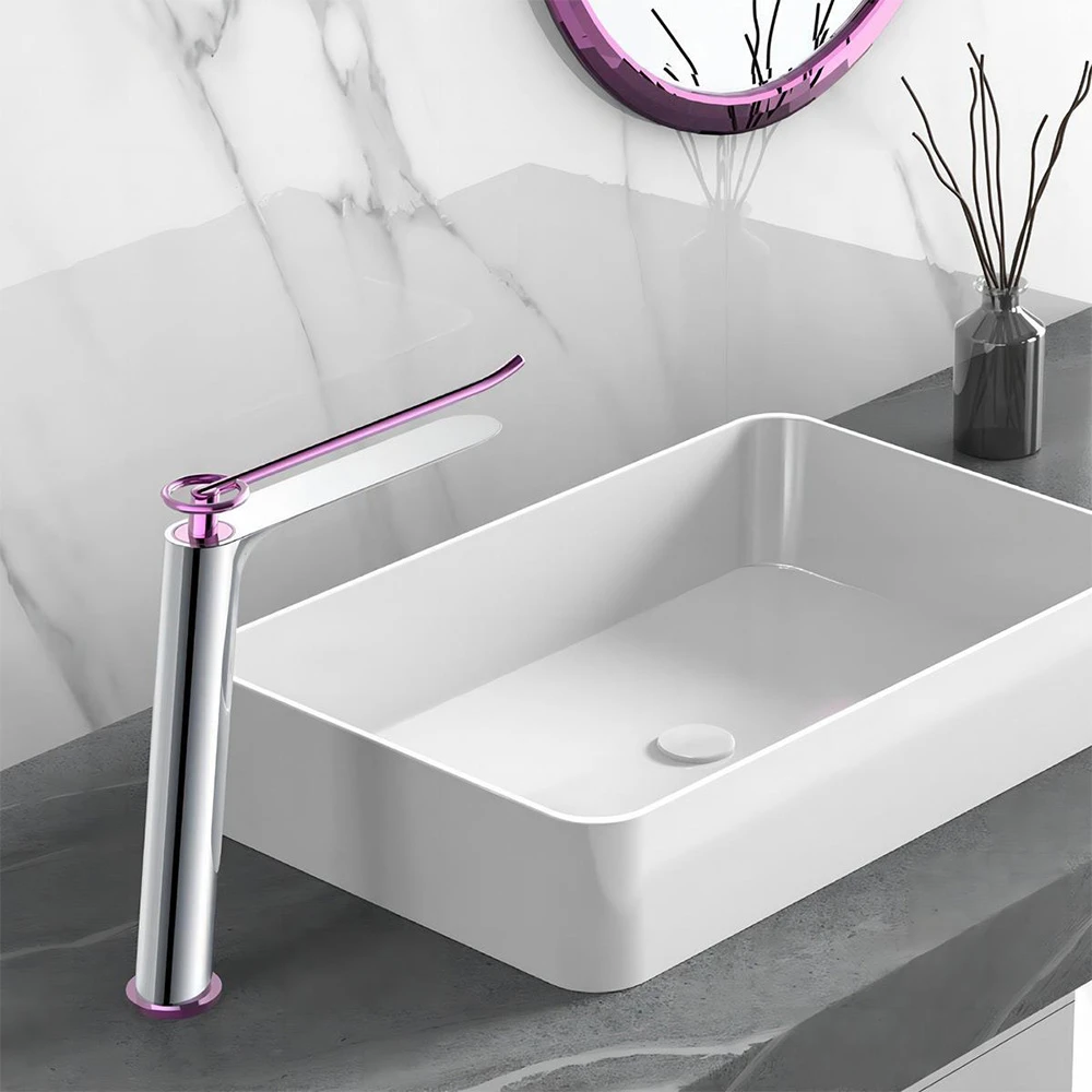 Fontana FA-5021P Krom-Mor Yüksek Lavabo Bataryası 2