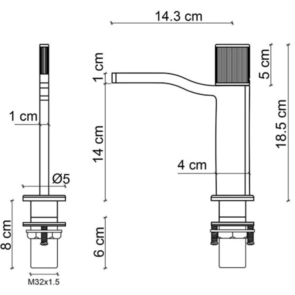 Fontana FA-7012 Mat Altın Lavabo Bataryası 2