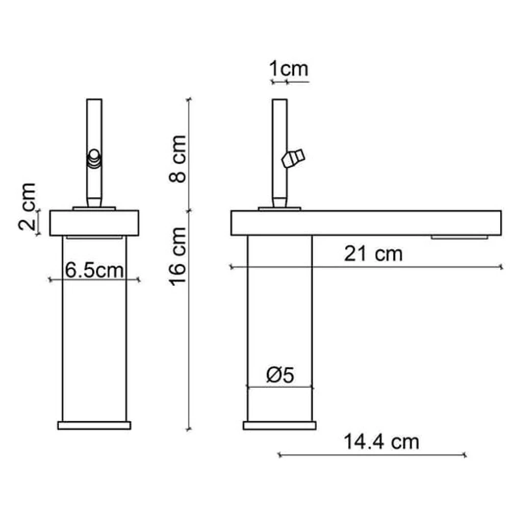 Fontana FA-8015 Mat Siyah Lavabo Bataryası 2