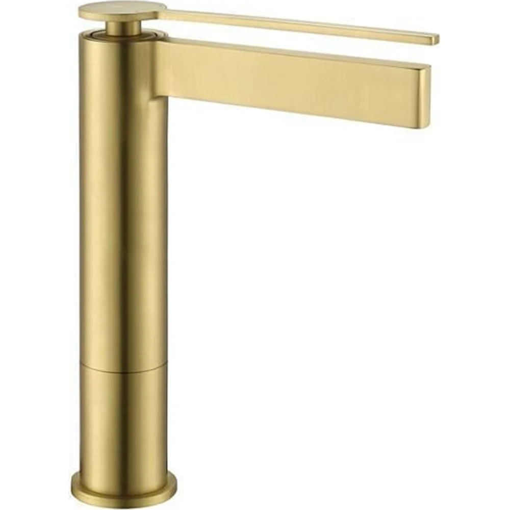 Fontana FJ-6022 Mat Fırçalanmış Altın Yüksek Lavabo Bataryası