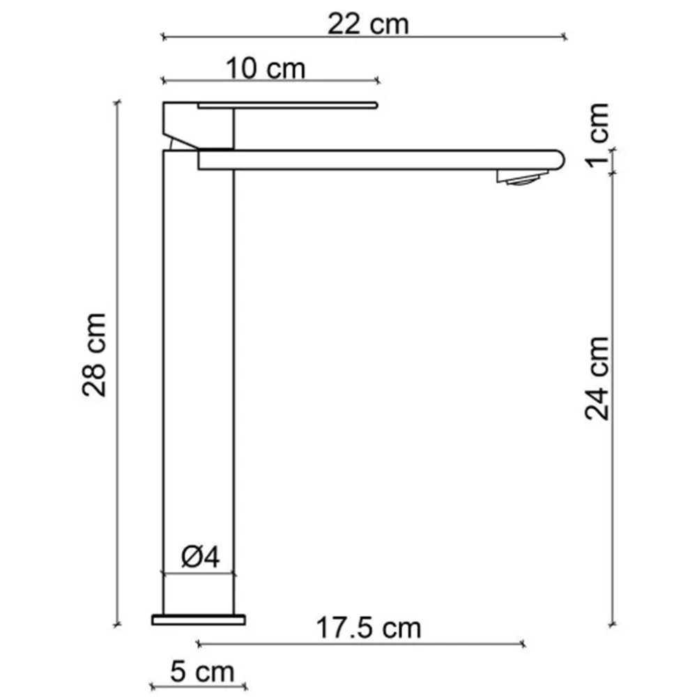 Fontana FJ-SS1022 Mat Altın Yüksek Lavabo Bataryası 2