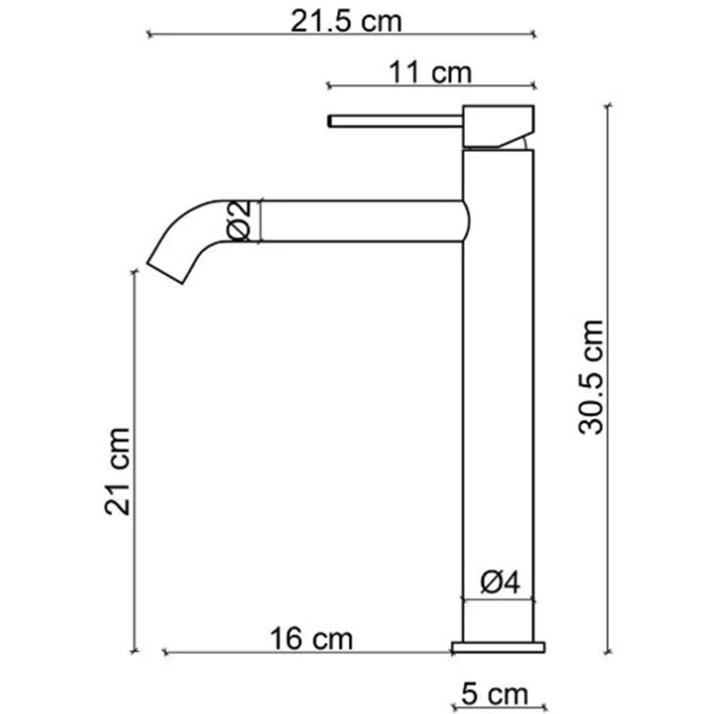 Fontana FJ-SS2027 Mat Füme Yüksek Lavabo Bataryası 2