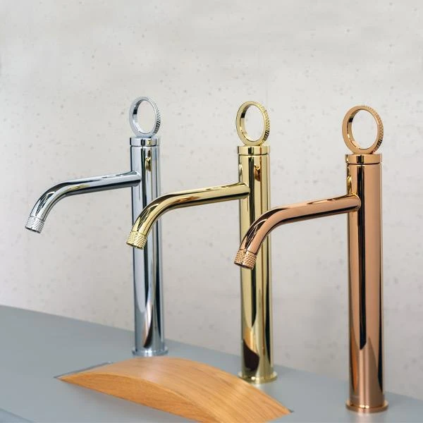 Fontana FK-4022 Parlak Altın Yüksek Lavabo Bataryası 2