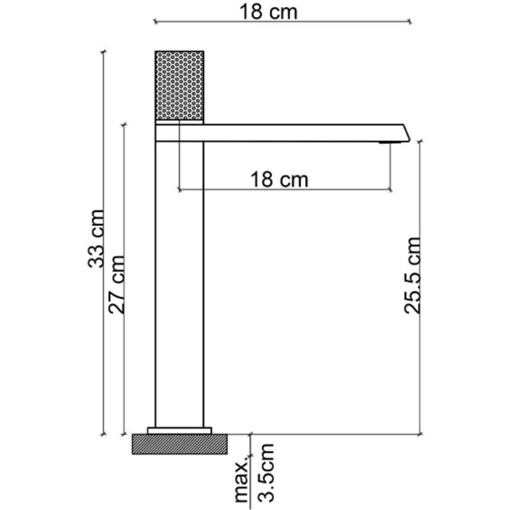 Fontana FK-9125 Mat Siyah Yüksek Lavabo Bataryası 2