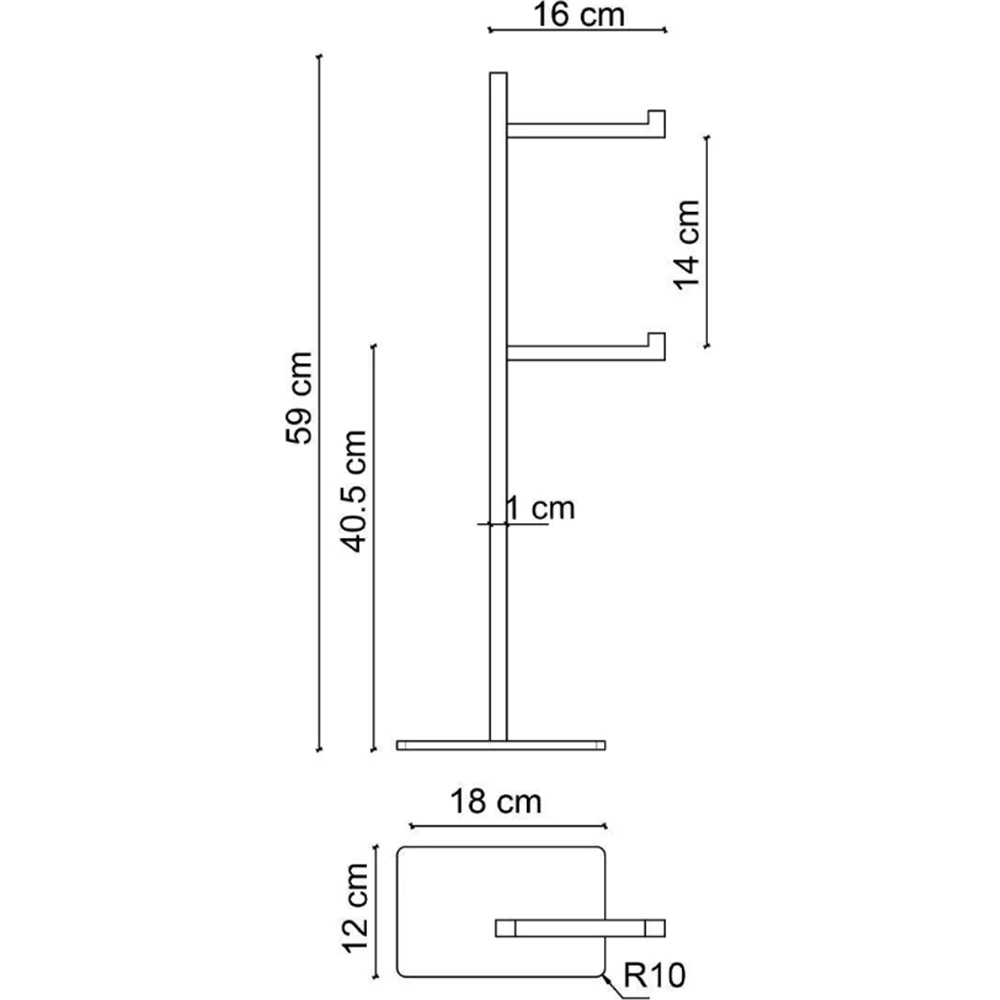 Fontana FN-TK100S Mat Siyah Yerden Tuvalet Kağıtlığı 2