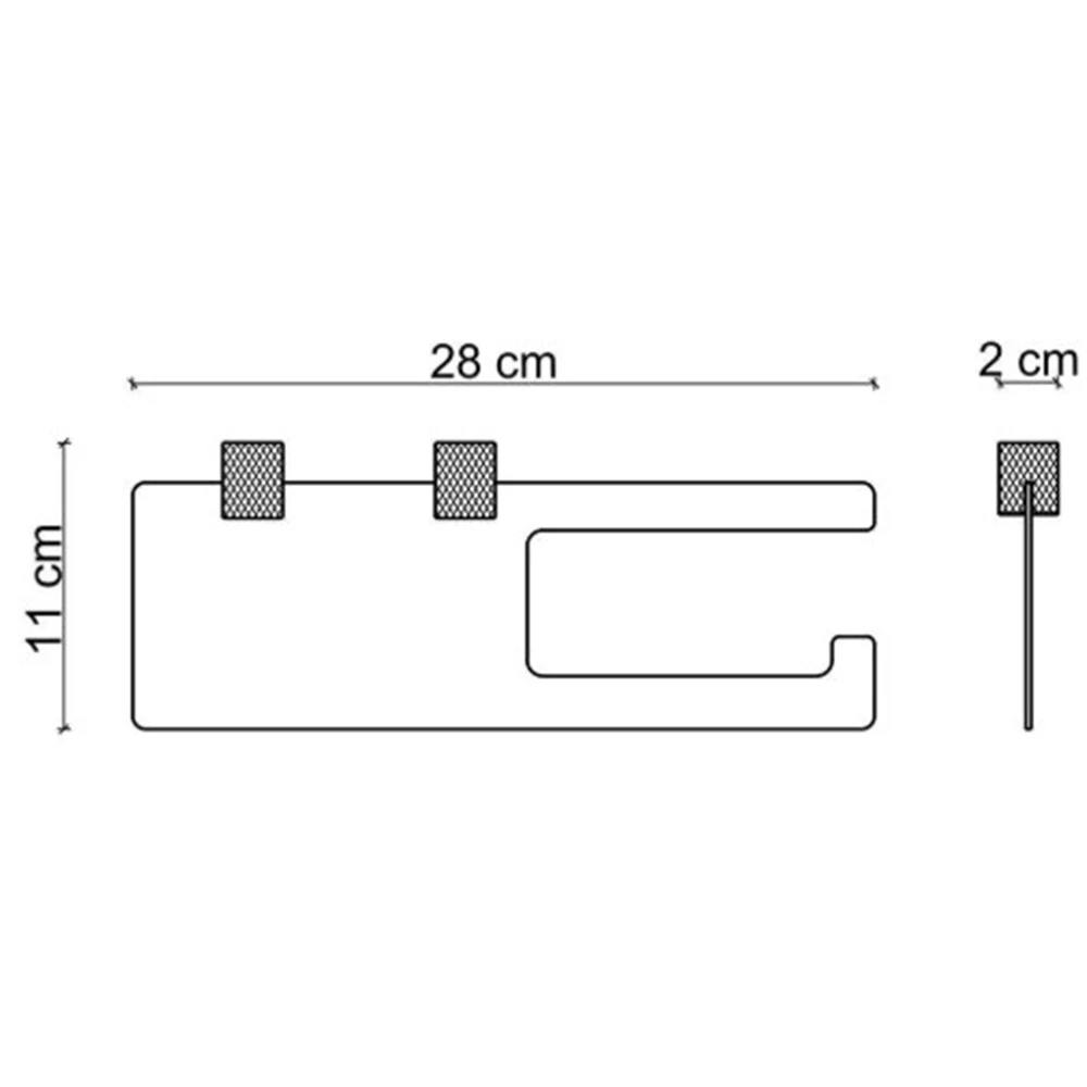 Fontana FY-90103 Mat Krom-Siyah Tuvalet Kağıtlığı 2